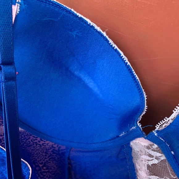 Lingerie-Nature’s intimates sheer lingerie,blue/pink, 36b - Picture 10 of 16